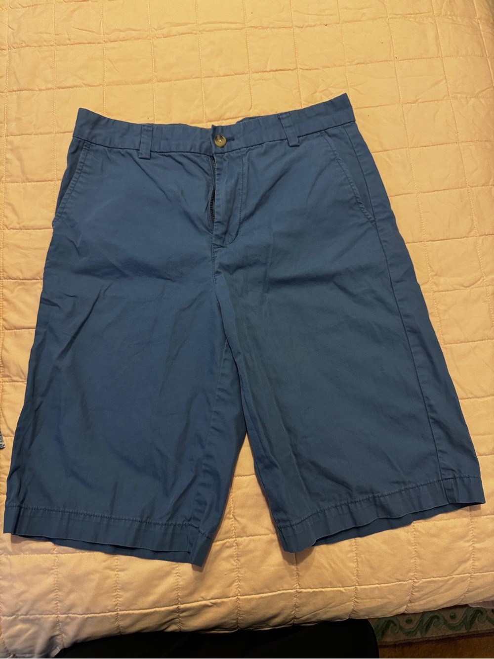 Vineyard Vines Navy Blue Flat-Front Cotton Shorts